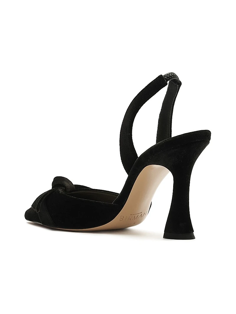 Clarita Bell 85MM Suede Slingback Pumps