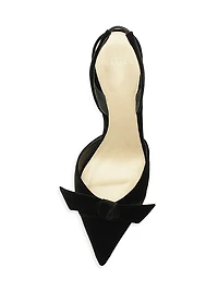 Clarita Bell 85MM Suede Slingback Pumps