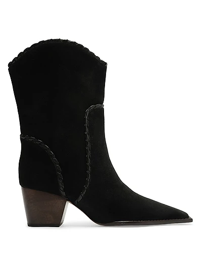 Victoria Saddle 60MM Suede Booties