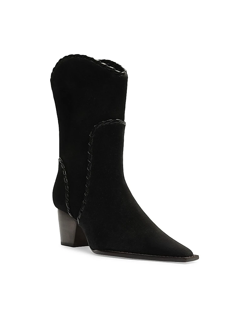 Victoria Saddle 60MM Suede Booties