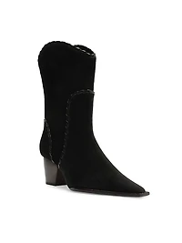 Victoria Saddle 60MM Suede Booties