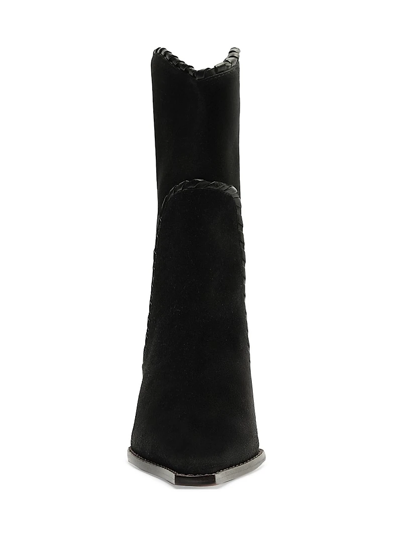 Victoria Saddle 60MM Suede Booties
