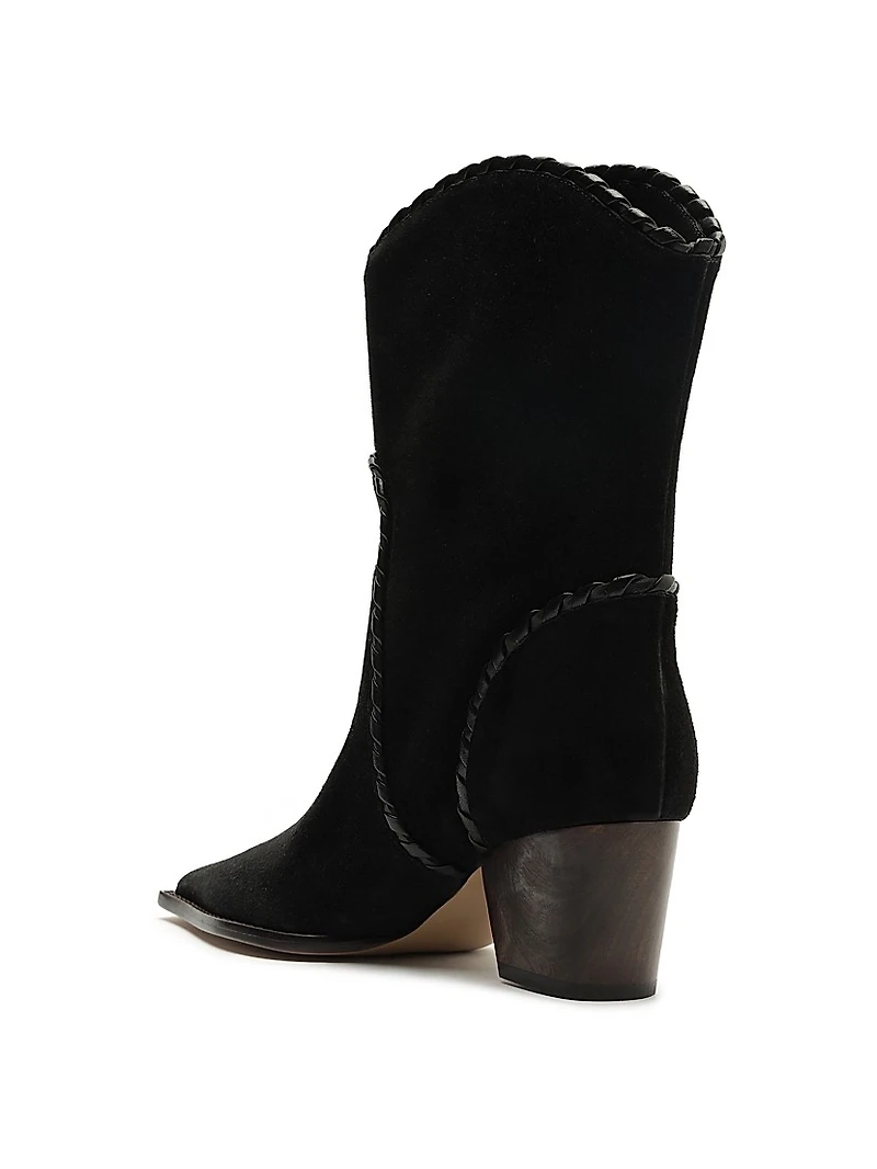 Victoria Saddle 60MM Suede Booties
