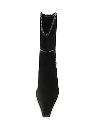 Victoria Saddle 60MM Suede Booties