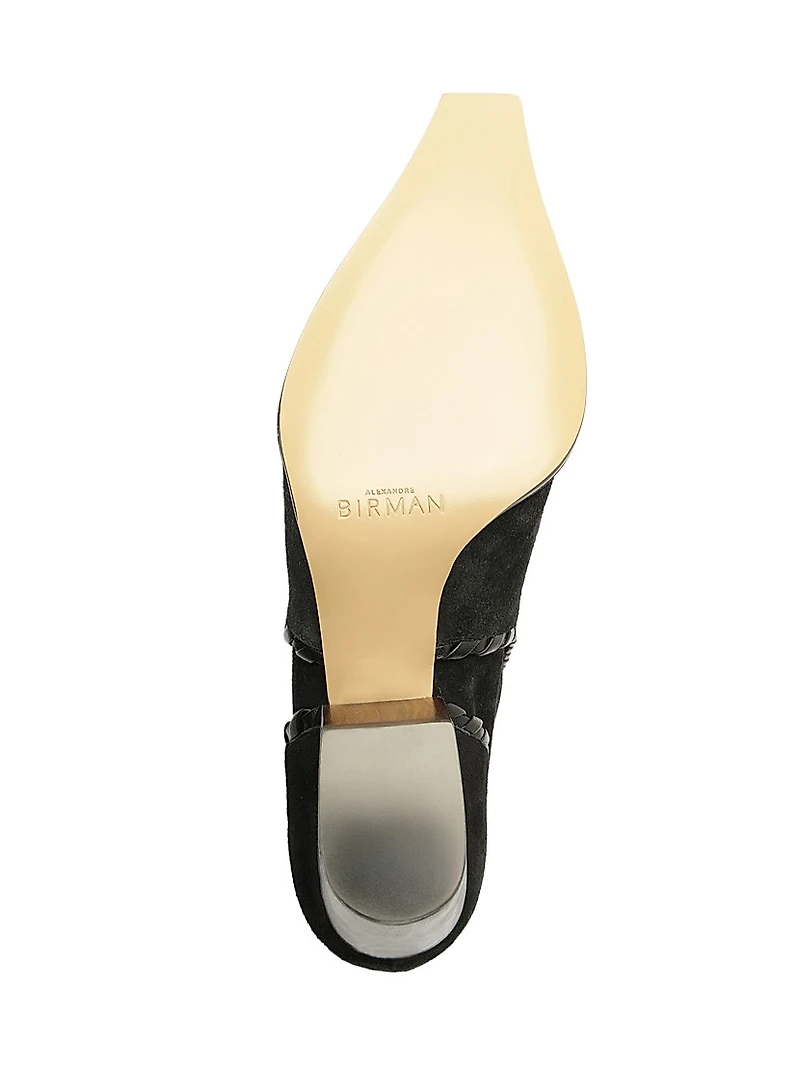 Victoria Saddle 60MM Suede Booties