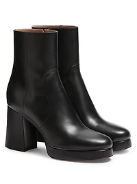 Fawcette 90MM Platform Ankle Boots Calfskin Leather