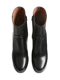 Fawcette 90MM Platform Ankle Boots Calfskin Leather