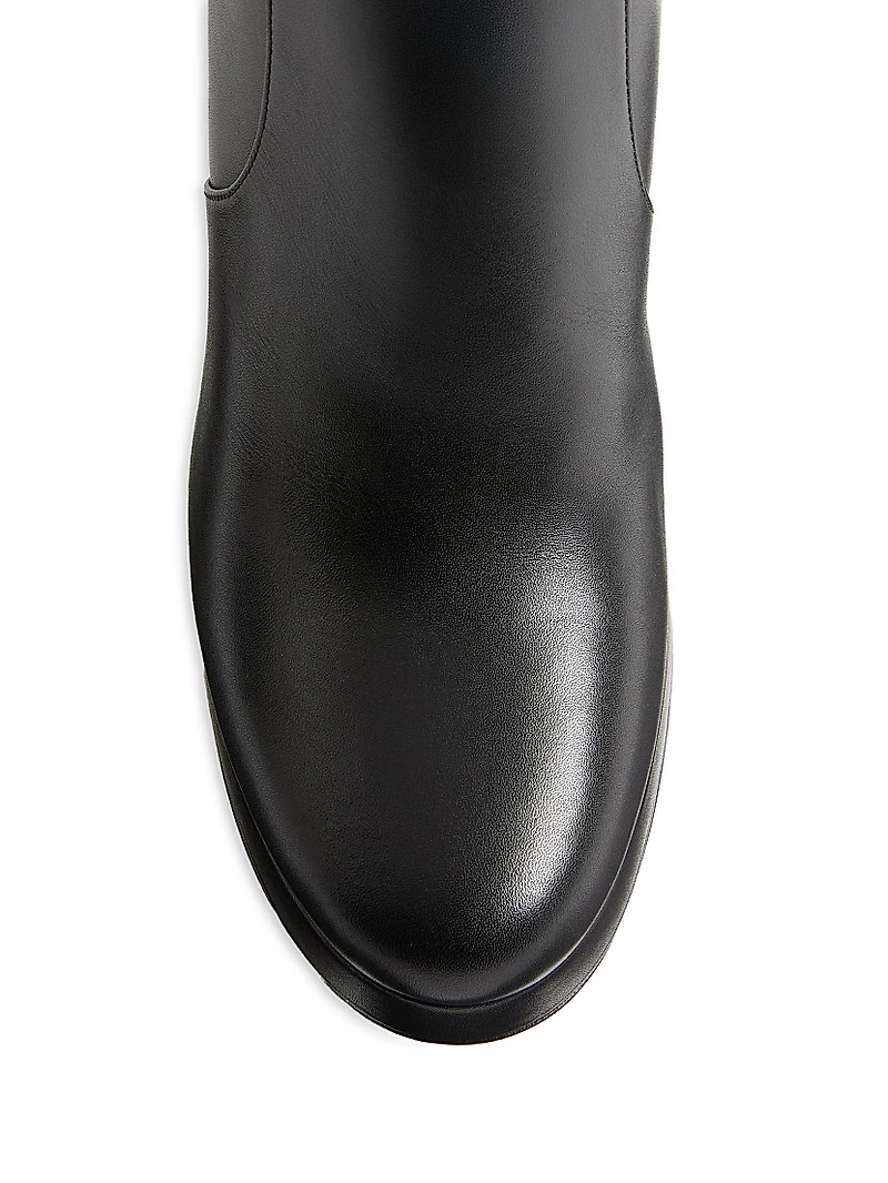 Fawcette 90MM Platform Ankle Boots Calfskin Leather