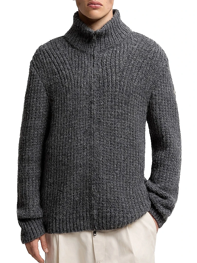 Zip-Up Cardigan Alpaca & Wool