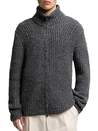 Zip-Up Cardigan Alpaca & Wool