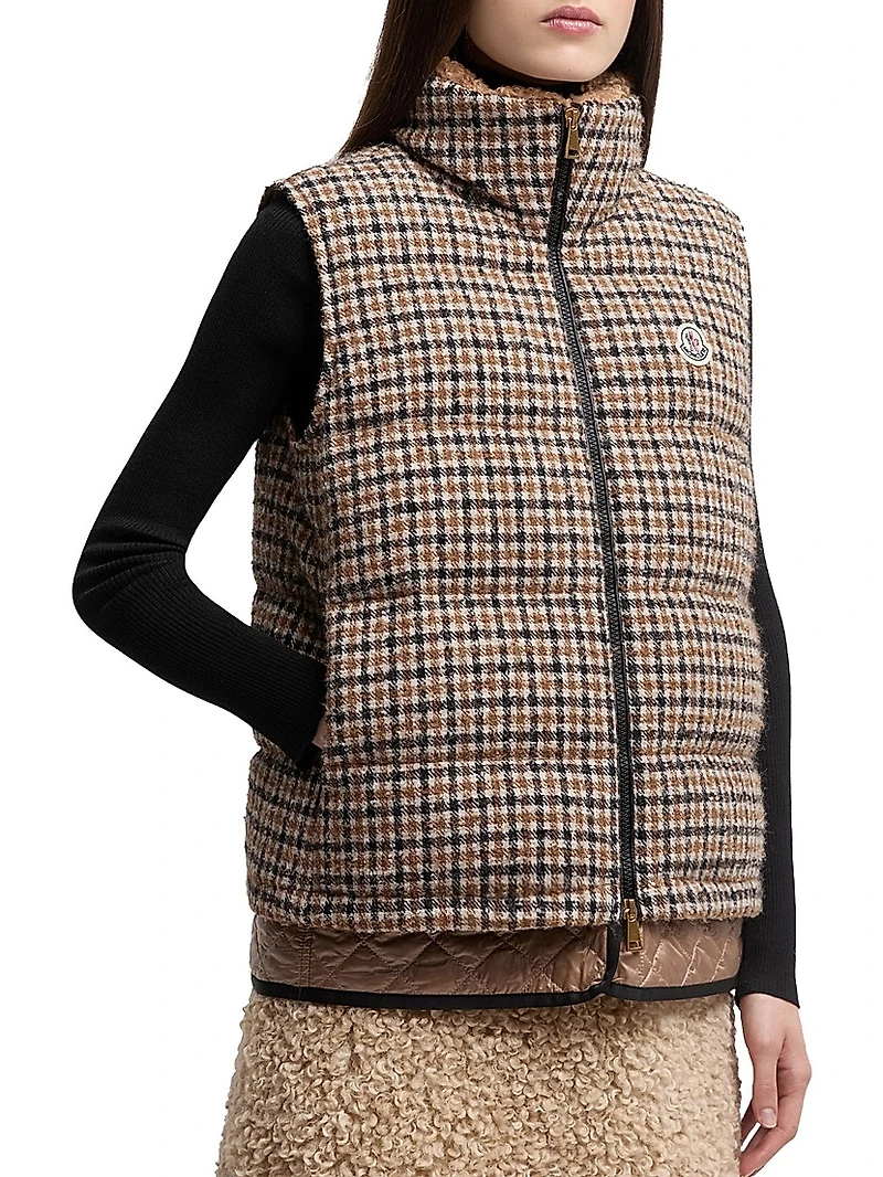 Touvet Puffer Vest Wool Blend