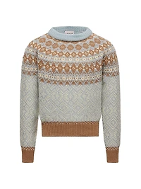 Little Girl's & Sweater Bouclé Wool Blend