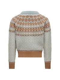 Little Girl's & Sweater Bouclé Wool Blend