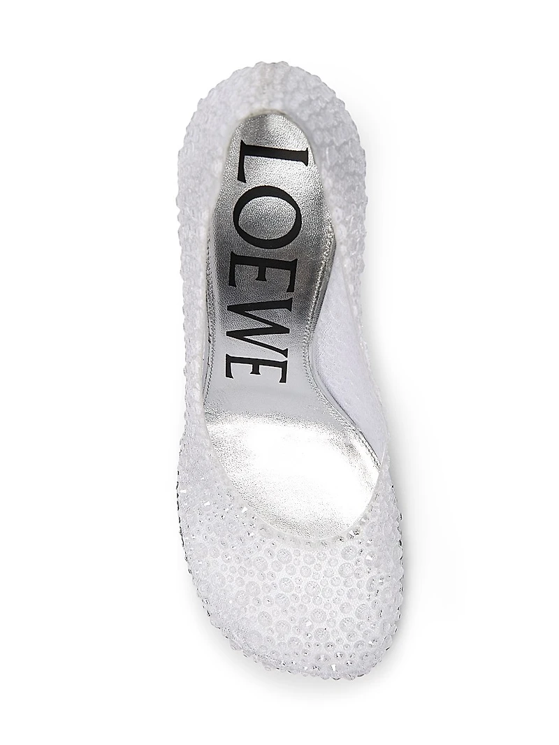 Toy 90MM Rhinestone-Embellished Mesh Pumps
