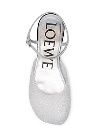 Toy Rhinestone-Embellished Mesh Ballerina Flats