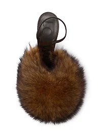 Toy 90MM Shearling & Leather Slingback Pumps