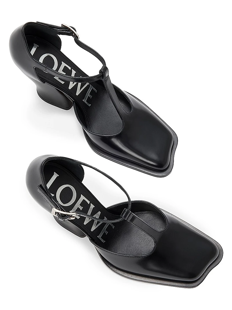 Onda 90MM Leather T-Strap Pumps