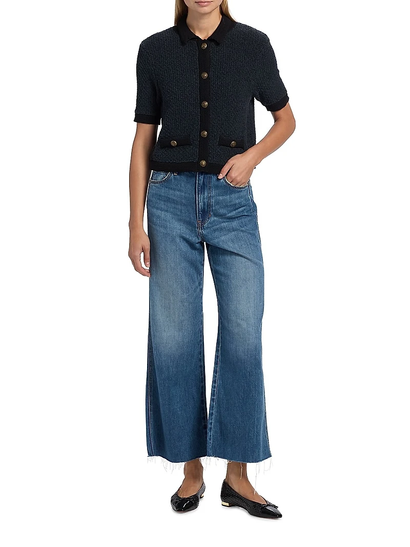 Taylor High-Rise Wide-Leg Crop Jeans
