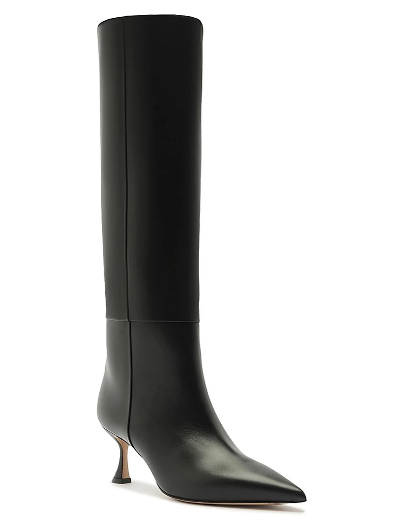 Brena 60MM Leather Knee-High Boots