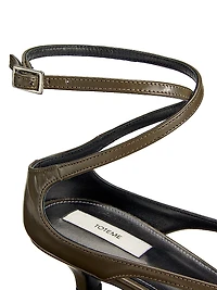 40MM Leather Kitten-Heel Pumps