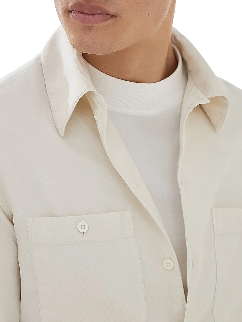 Garment Dyed Easy Fit Shirt Narrow Wale Corduroy