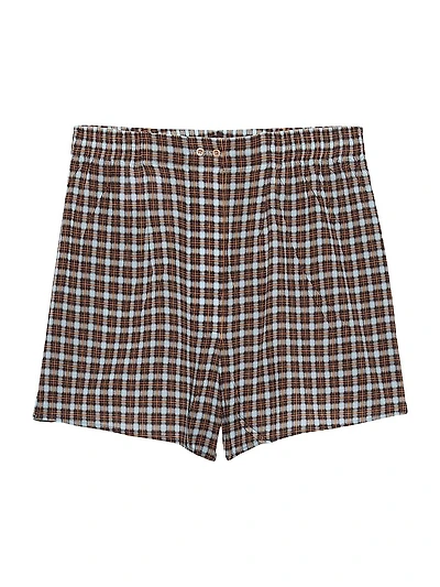 Checked Georgette Shorts