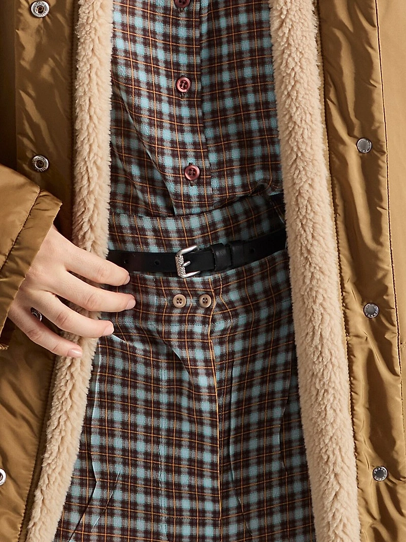 Checked Georgette Shorts