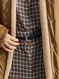 Checked Georgette Shorts