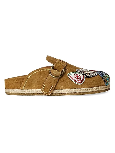 Patchwork Suede Clogs