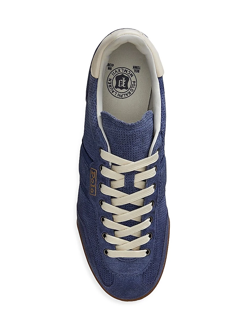 Perforated Suede Low-Top Sneakers