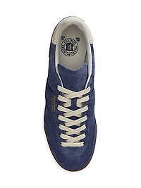 Perforated Suede Low-Top Sneakers