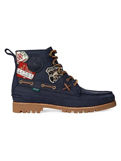 Patchwork Suede High-Top Boots