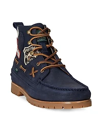 Patchwork Suede High-Top Boots