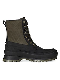 Logan Leather & Nylon Moc-Toe Boots