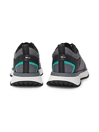 Mixed-Material Trainers with Mesh Details and Branding