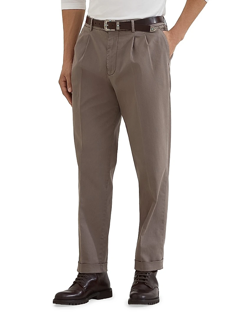 Cotton Comfort Gabardine Leisure Fit Trousers
