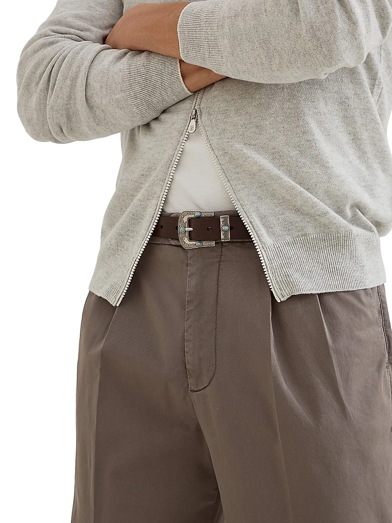 Cotton Comfort Gabardine Leisure Fit Trousers