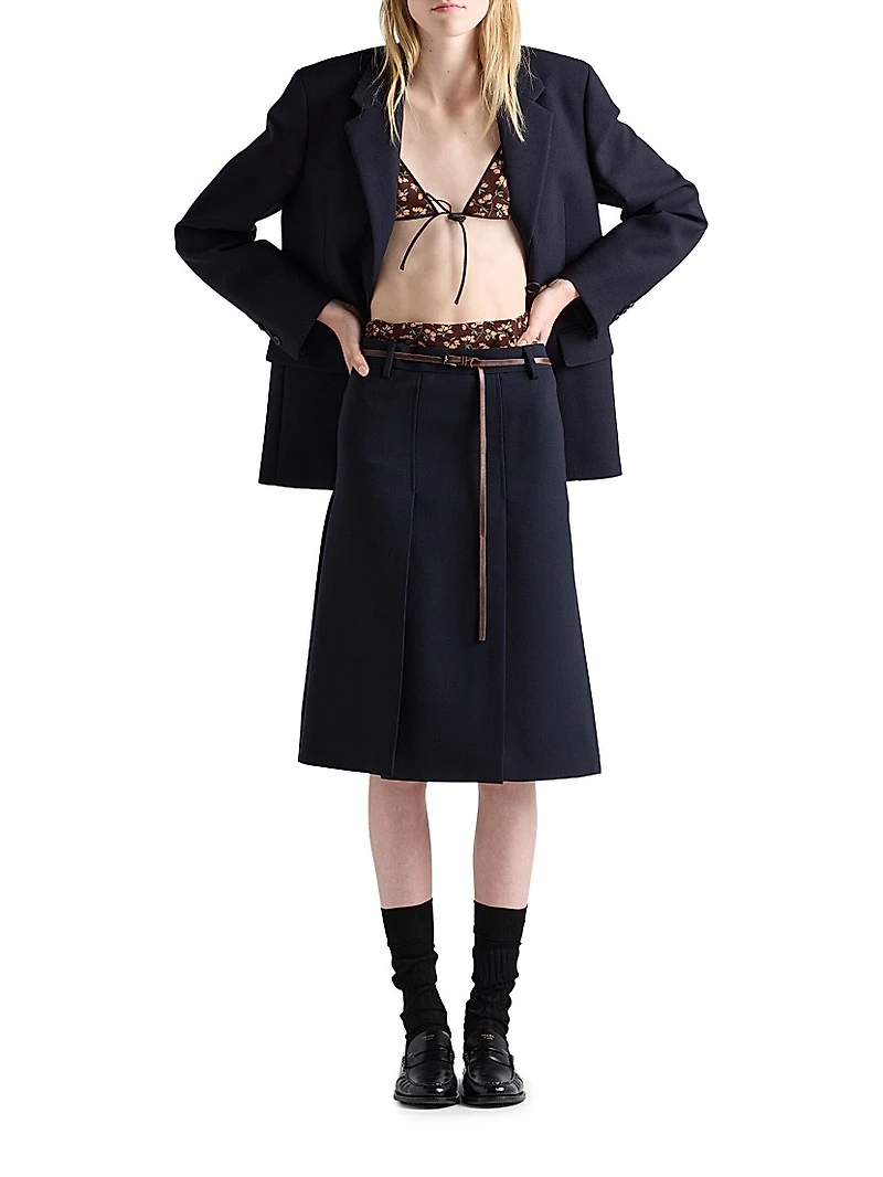 Floral Print Georgette Bra