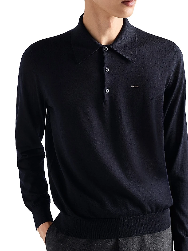 Worsted Wool Polo Shirt