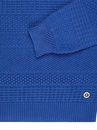 Silk and Cotton Knit Mockneck Sweater