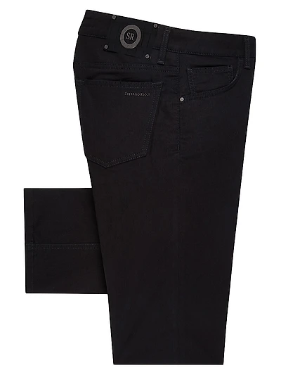 Cotton Blend Tapered Jeans