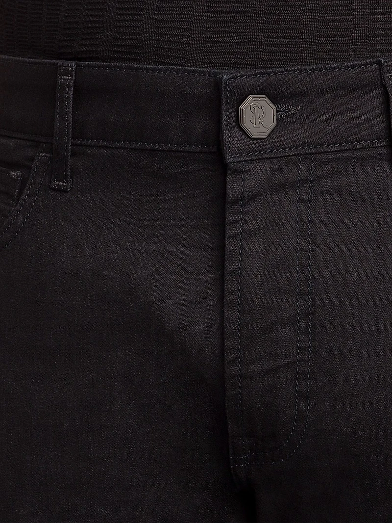 Cotton Blend Tapered Jeans