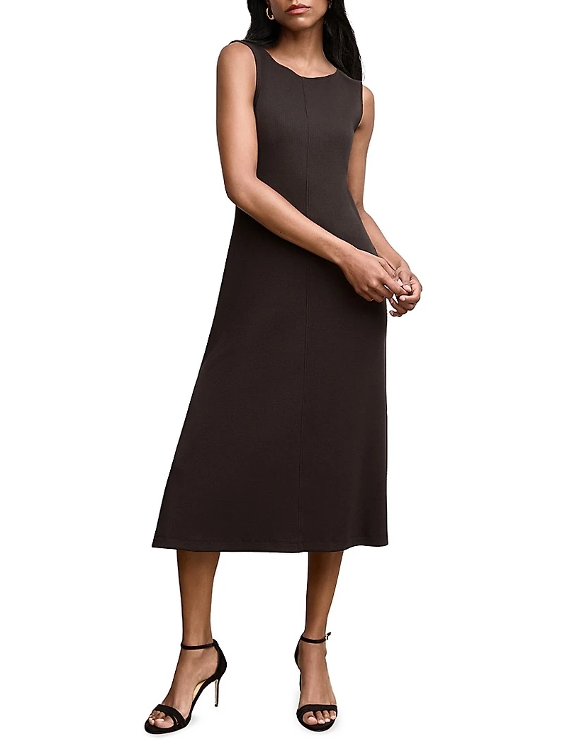 Milano Drape Dress Ribbed Pima Modal