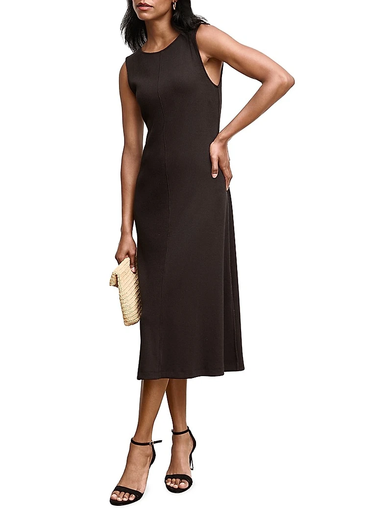 Milano Drape Dress Ribbed Pima Modal