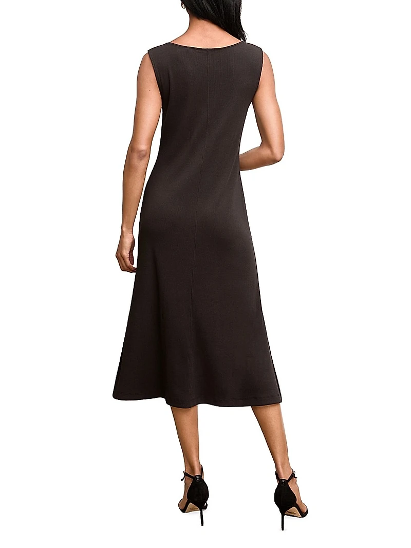Milano Drape Dress Ribbed Pima Modal