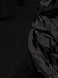 Textured Shoulder Mix-Media Jacket