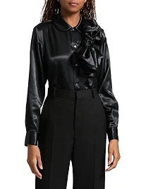 Satin Bow Shirt