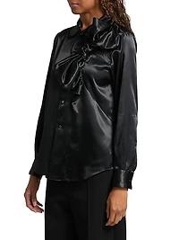 Satin Bow Shirt