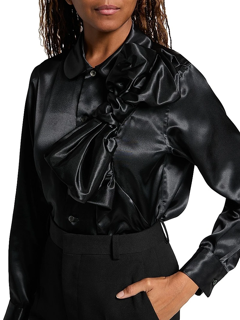 Satin Bow Shirt
