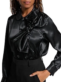 Satin Bow Shirt